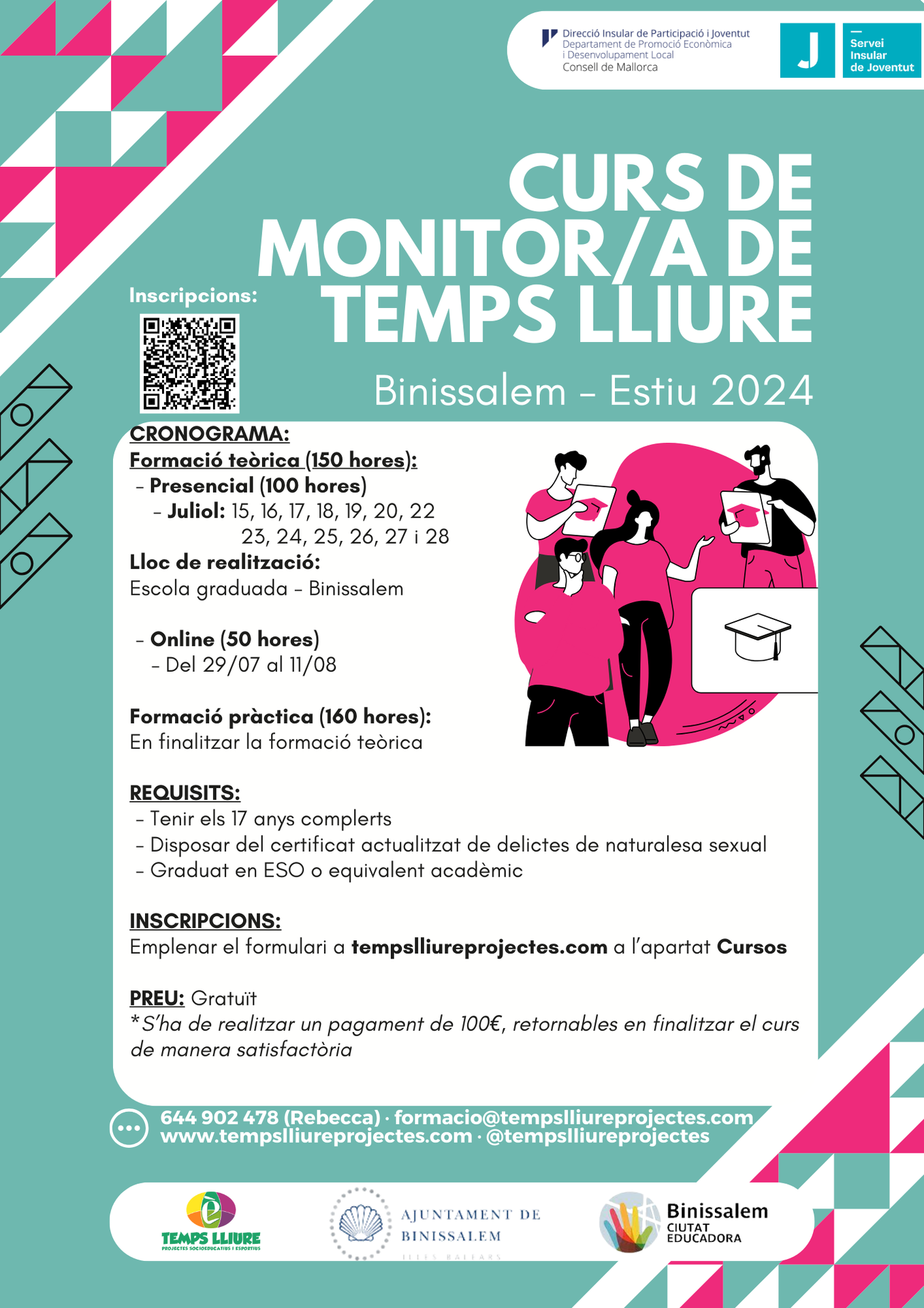 Curs de Monitor/a de Temps Lliure - Binissalem (Estiu 2024)