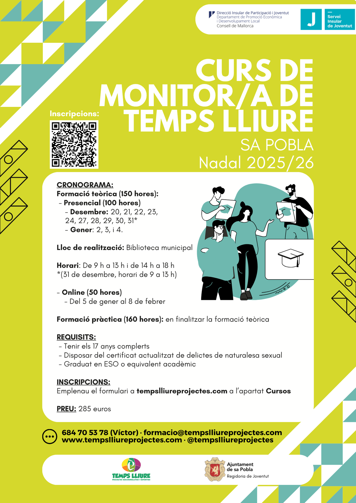 Curs de Monitor/a de Temps Lliure - Sa Pobla (Nadal 2025/26)