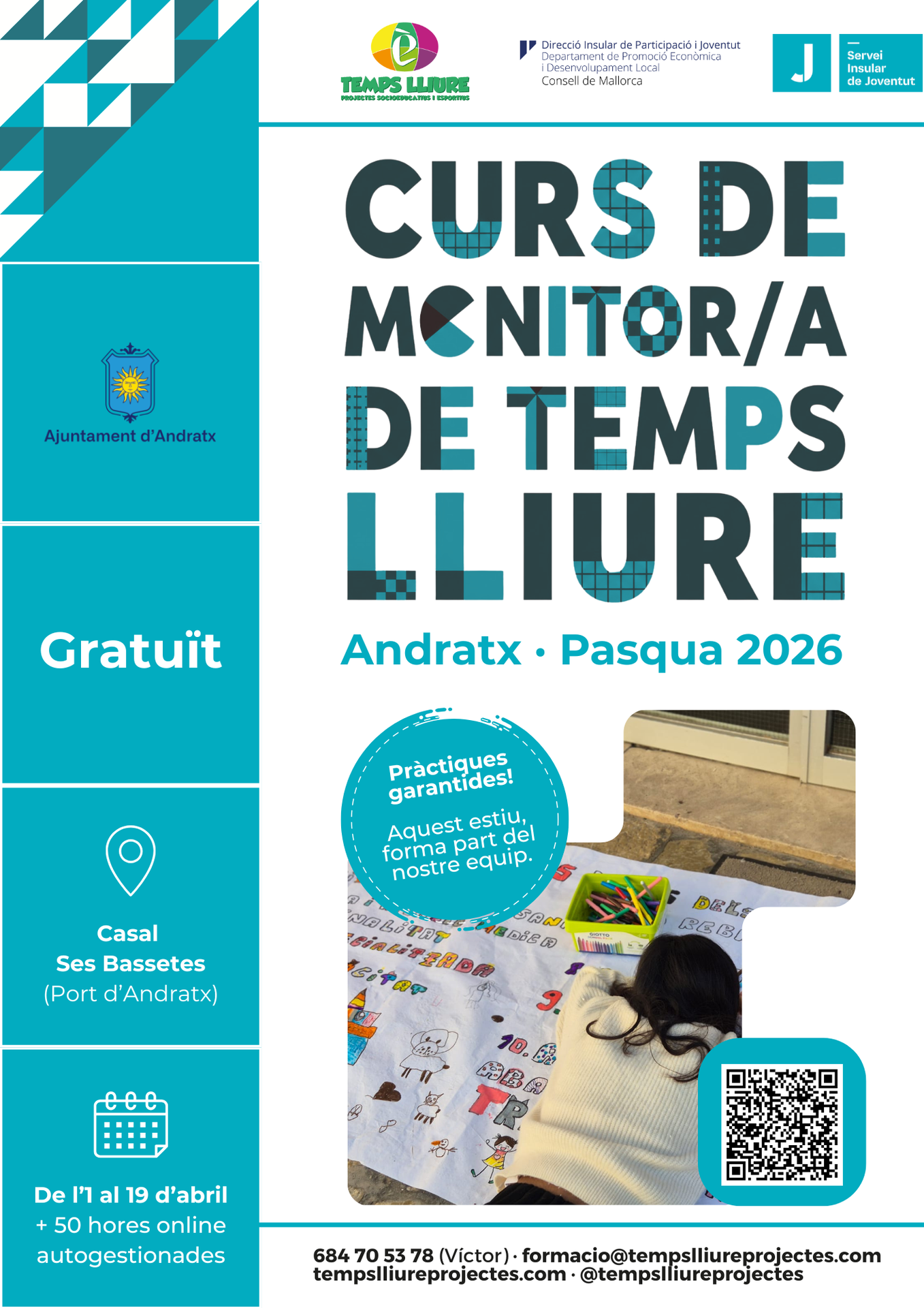 Curso de Monitor/a de Tiempo Libre - ANDRATX (PASCUA 2026)