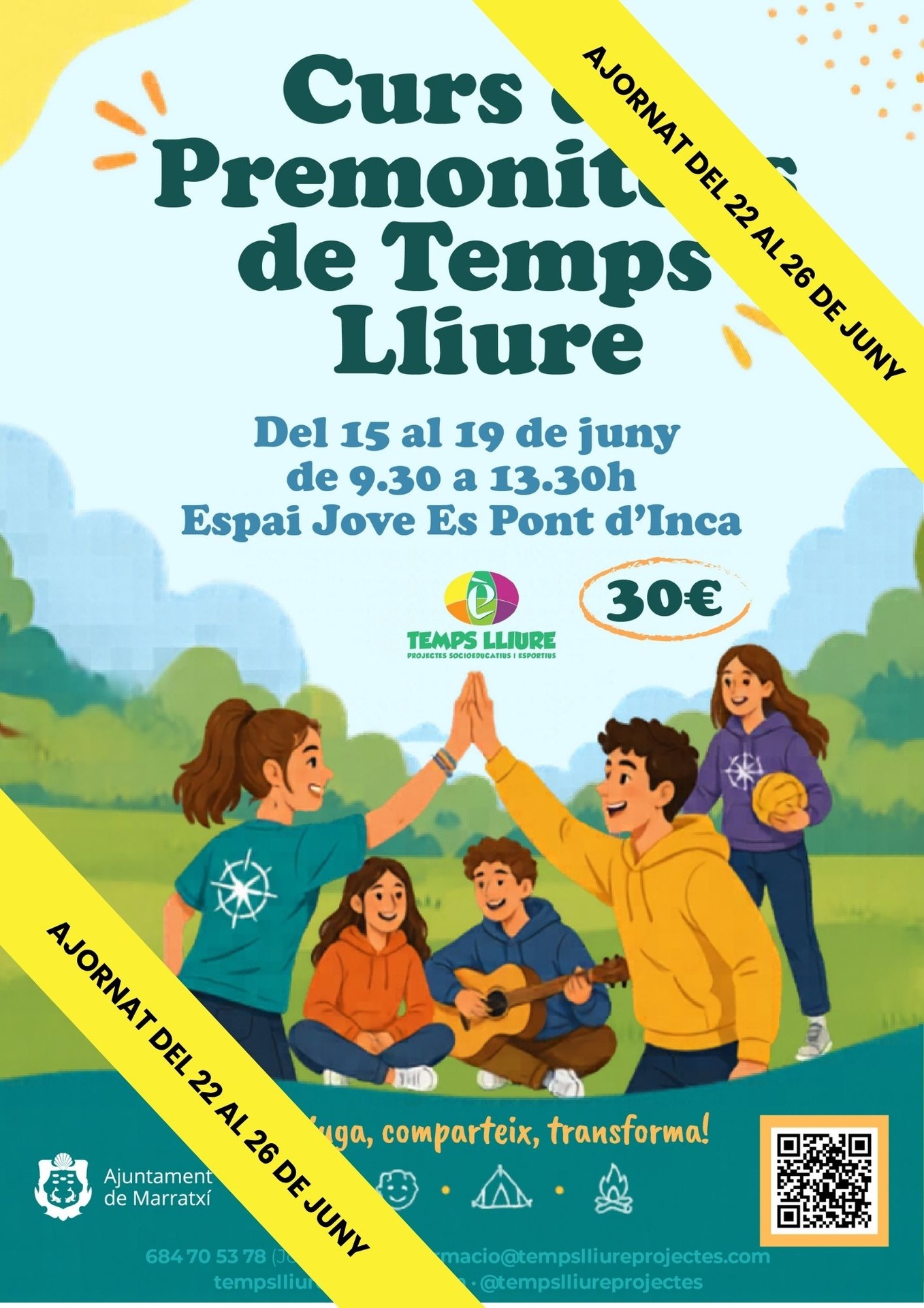 Curs de Premonitor/a de Temps Lliure - Marratxí (Estiu 2026)