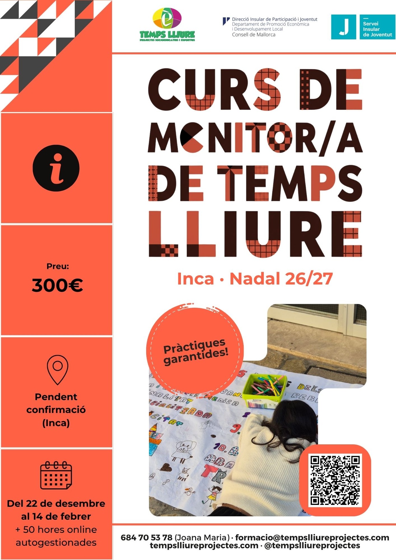 Curs de Monitor/a de Temps Lliure - Inca (Nadal 2026/27)